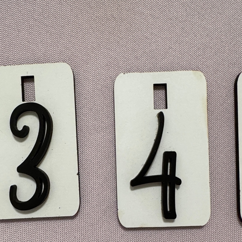 Black and White Number Wood Decor Set - Picture 3 of 6